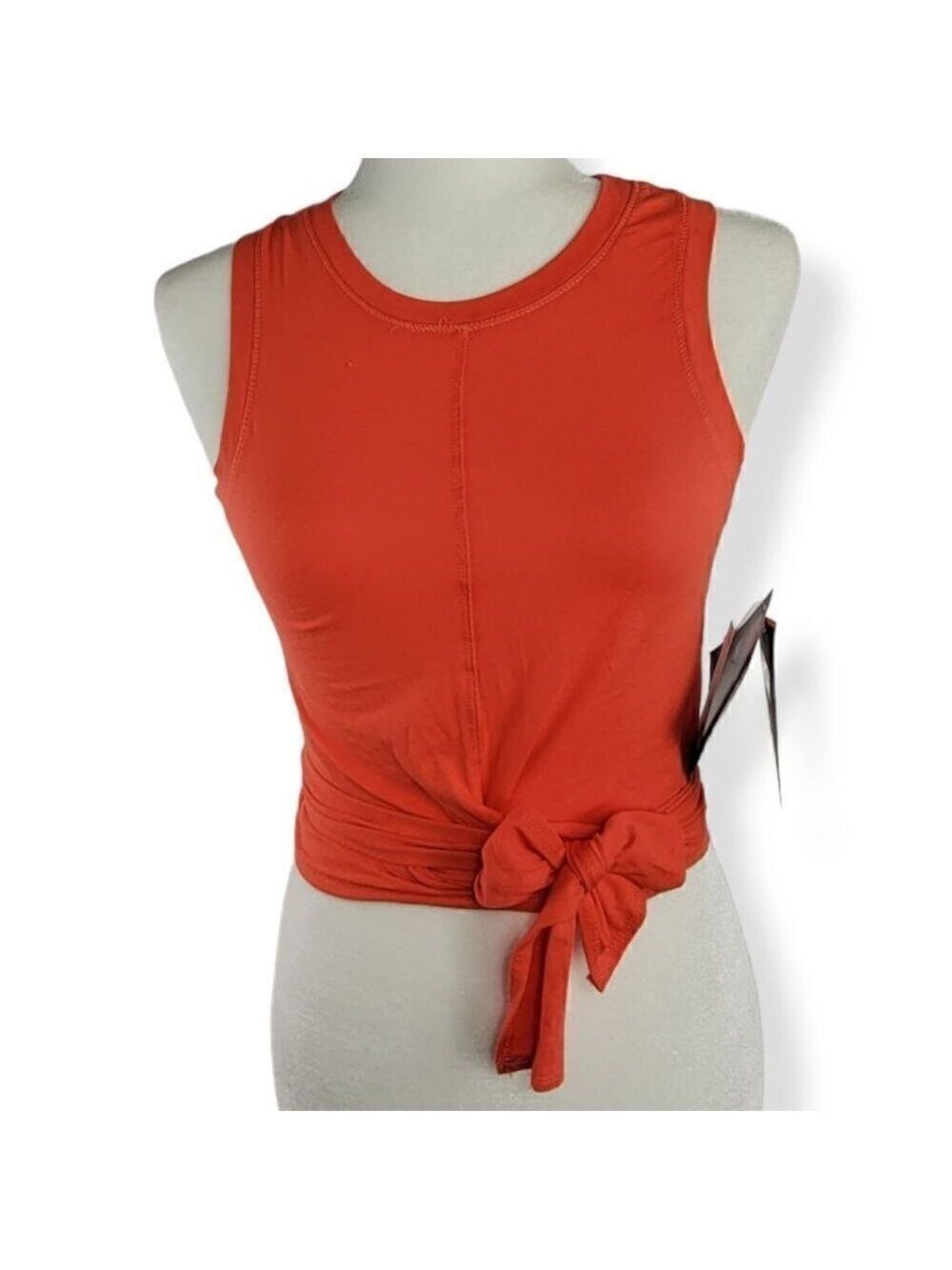 J.Dow Fitness Orange Crisscross tie tanktop XS - Picture 2 of 6